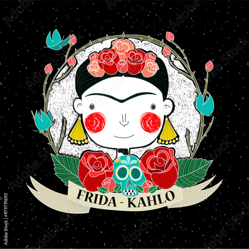 Obraz na plátně ritratto di frida kahlo