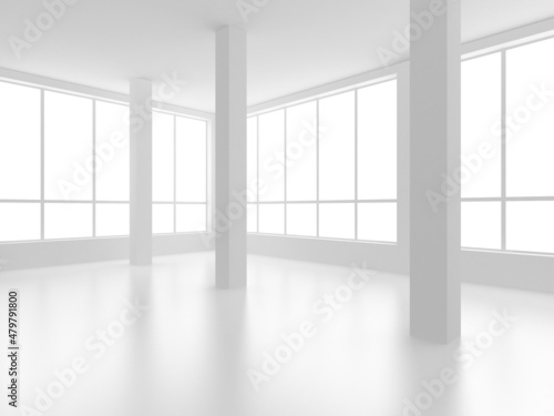 White Modern Background. Abstract Building Concept