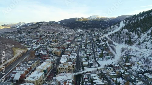 Park City, Utah, USA Downtown Skyline Aerial photo