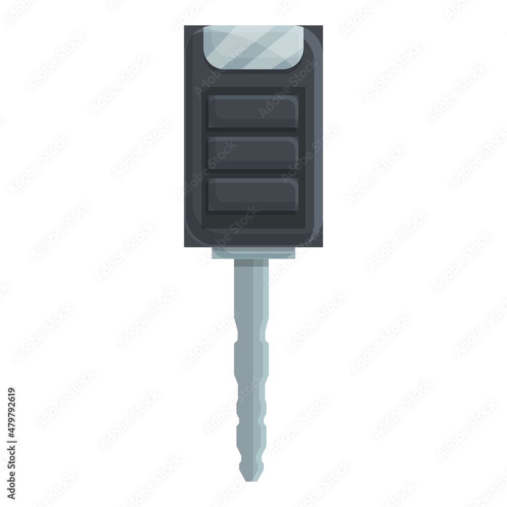 Car alarm key lock icon cartoon vector. Remote control. System door