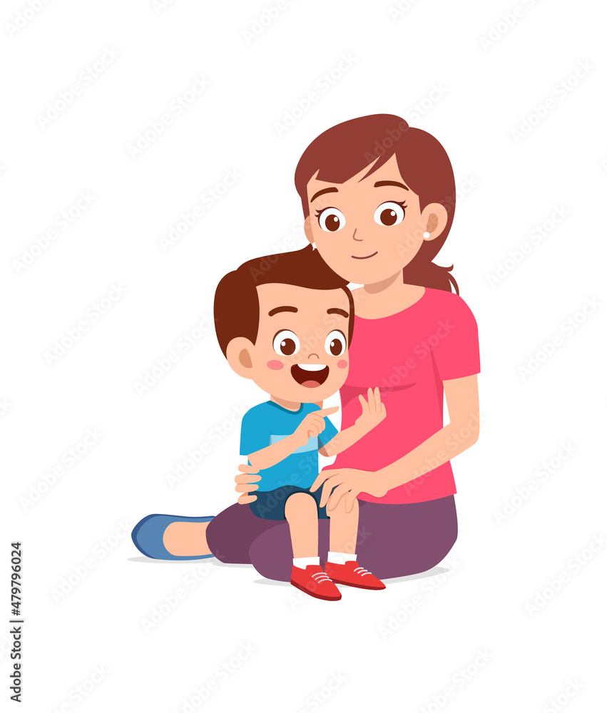 cute little boy study math with mother cute little boy study math with mother