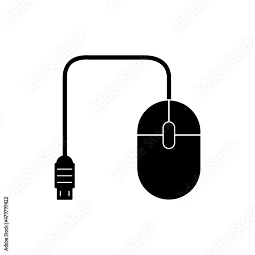 Computer mouse icon isolated on white background