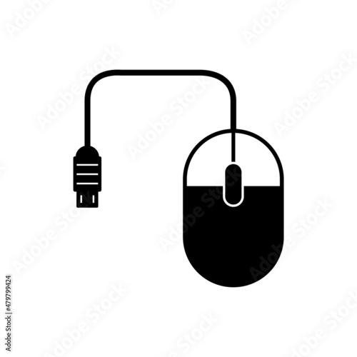 Computer mouse icon isolated on white background