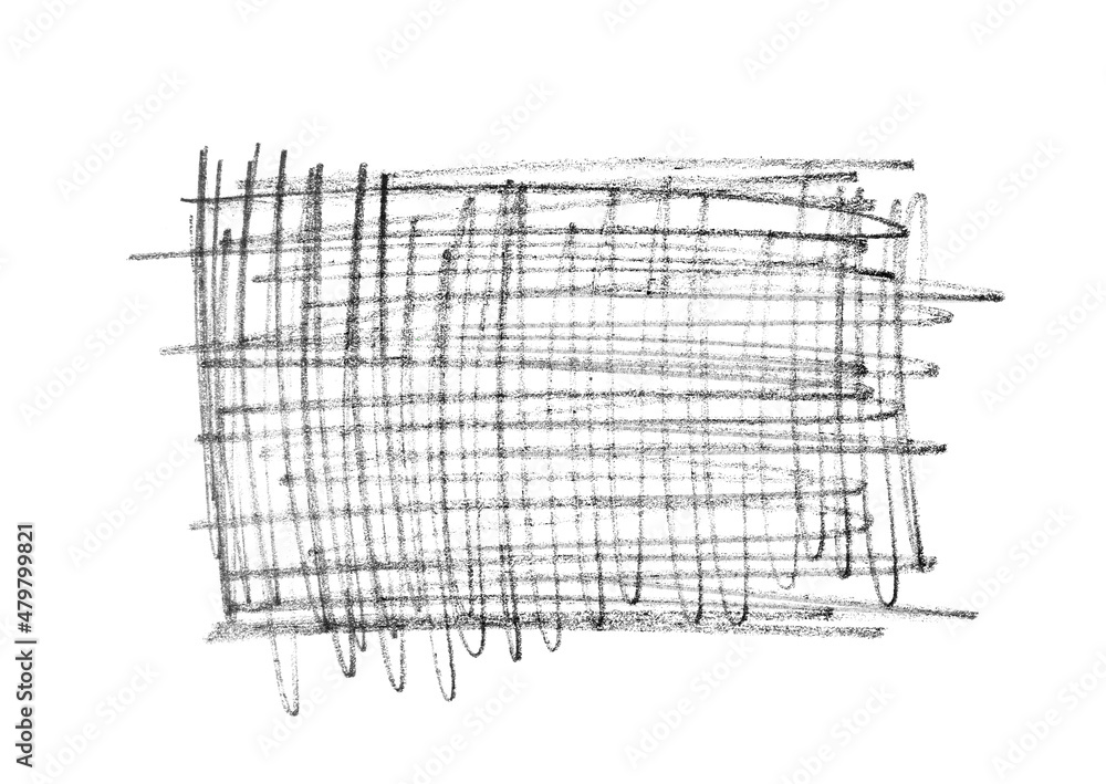 Hand drawn pencil scribble on white background, top view Hand drawn pencil scribble on white background, top view