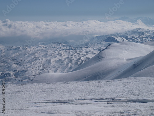 Mountains under snow in the winter © Mykhailo
