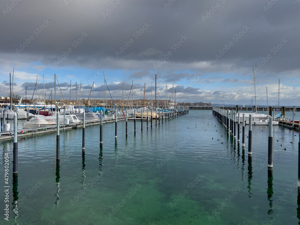 Obraz premium Bodensee bei Konstanz im Winter