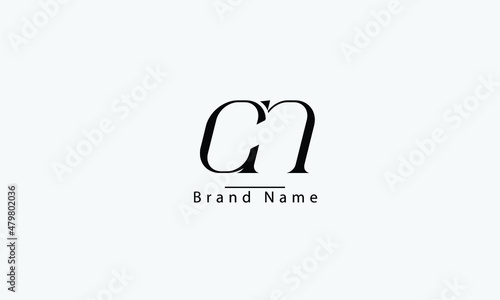 CN NC C N abstract vector logo monogram template