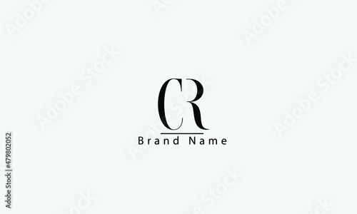 CR RC C R abstract vector logo monogram template