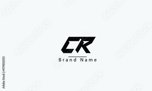CR RC C R abstract vector logo monogram template