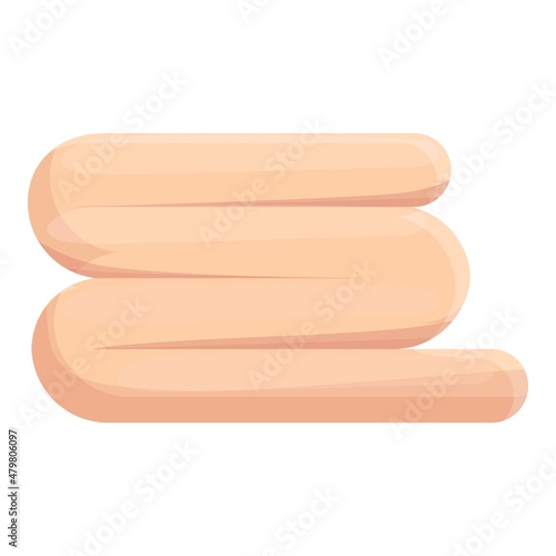 Cosmetic tower icon cartoon vector. Bathroom towel. Toilet tissue