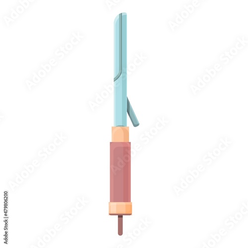 Hair curling icon cartoon vector. Iron curler. Electric styler