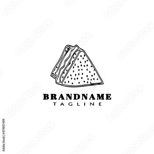 crepes logo icon cartoon design template black isolated