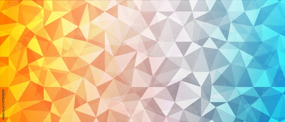  Mosaic background. Grid design, light refraction. The texture of chaotic triangles, glass fragments. Technology. Business banner, website landing page poster, medicine, social networks. Vector