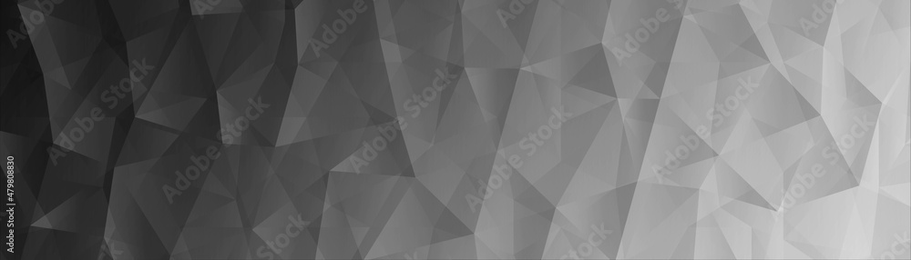 Fototapeta premium Halftone mosaic background. Design of crumpled paper. Texture of chaotic triangles, glass fragments. Cracked ice, snow. Business banner, website landing page poster, medicine, social networks. Vector