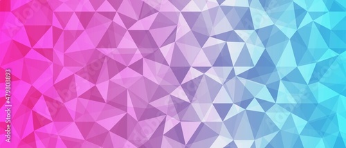  Mosaic background. Grid design, light refraction. The texture of chaotic triangles, glass fragments. Technology. Business banner, website landing page poster, medicine, social networks. Vector