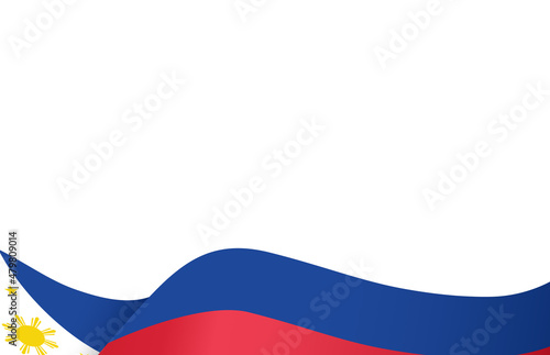Down waving Philippines  flag  isolated  on png or transparent background,Symbol of Philippines, template for banner,card,advertising ,promote,and business matching country poster, vector illustration