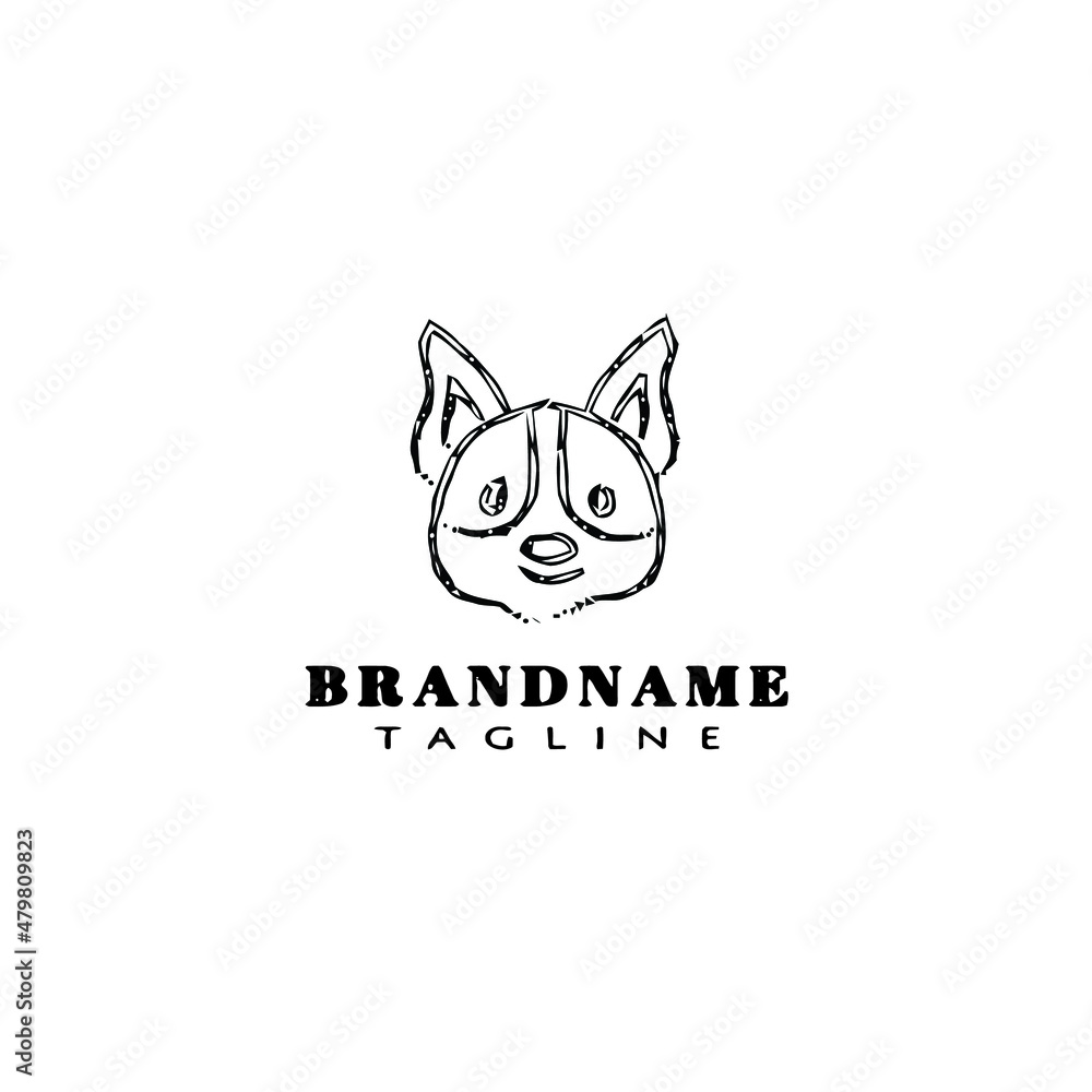 cute dog logo cartoon icon design black isolated vector illustration cute dog logo cartoon icon design black isolated vector illustration