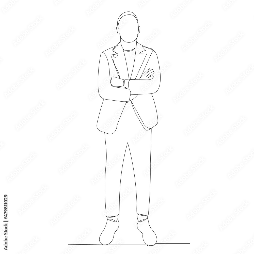 man drawing by one continuous line, isolated, vector man drawing by one continuous line, isolated, vector
