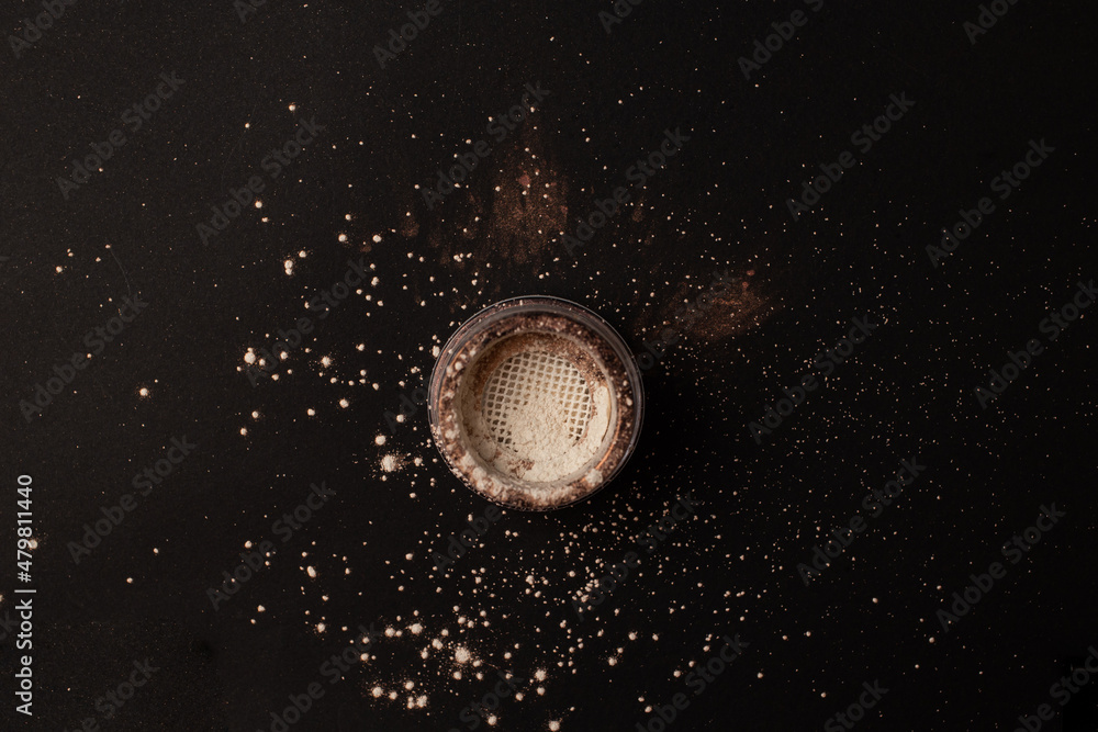 Bright eye shadows on the background Bright eye shadows on the background