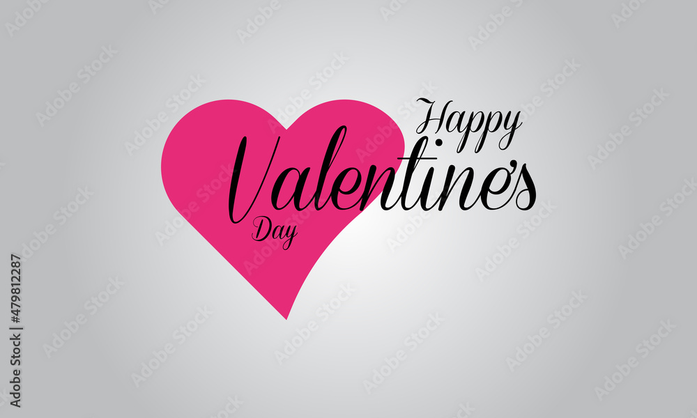 Happy Valentine's Day, 14th February. heart connect vector banner template for banner, card, poster, background. Happy Valentine's Day, 14th February. heart connect vector banner template for banner, card, poster, background.