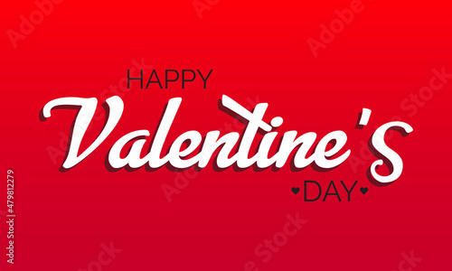 Happy Valentine's Day, 14th February. heart connect vector banner template for banner, card, poster, background.