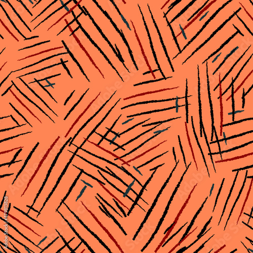 Tiger skin seamless pattern. African print fabric.