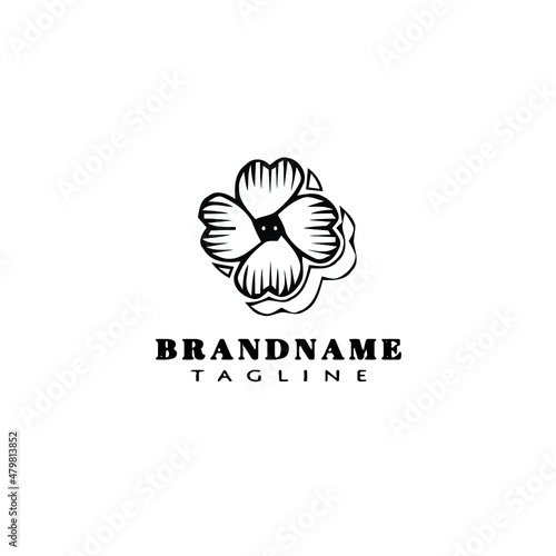 dogwood logo cartoon icon design template black isolated vector illustration