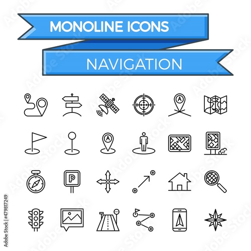 Navigation icon set
