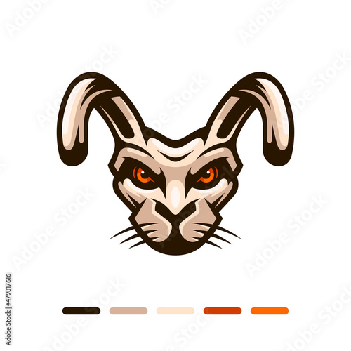 Rabbit Face Esports Mascot Logo Design