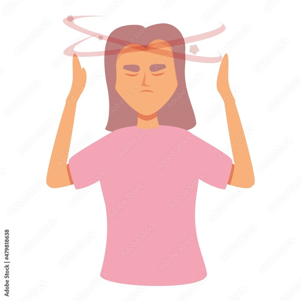 Head injury icon cartoon vector. Brain sick. Headache pain Head injury icon cartoon vector. Brain sick. Headache pain