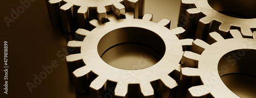 Φωτογραφία Engine gear wheel, industrial background