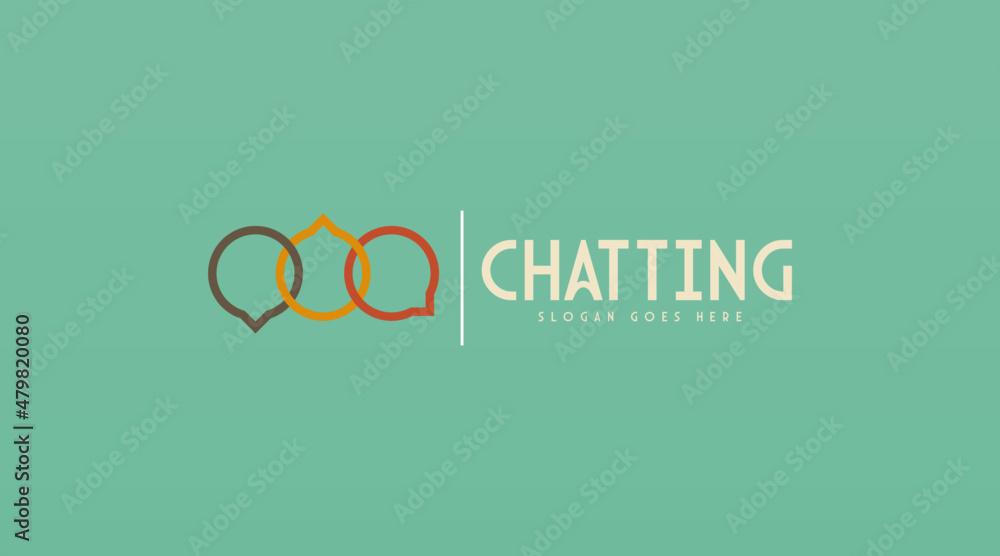 Chatting Logo Design Concept Vector. Bubble Chat Logo Template Vector