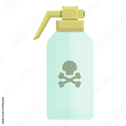 Chemical pot icon cartoon vector. Control spray. Mosquito pot