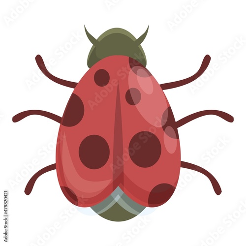 Red ladybug icon cartoon vector. Ladybird beetle. Lady bug © nsit0108