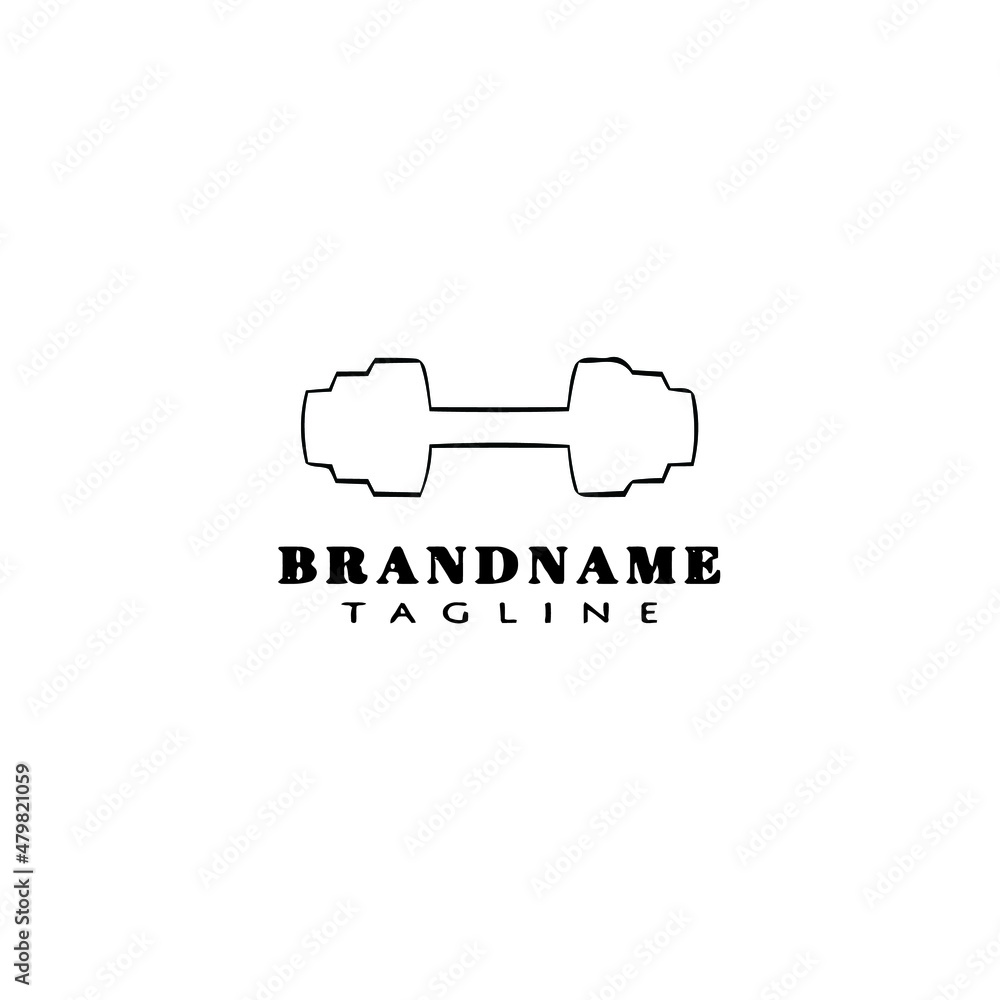 dumbbell cartoon icon design logo black isolated vector illustration dumbbell cartoon icon design logo black isolated vector illustration