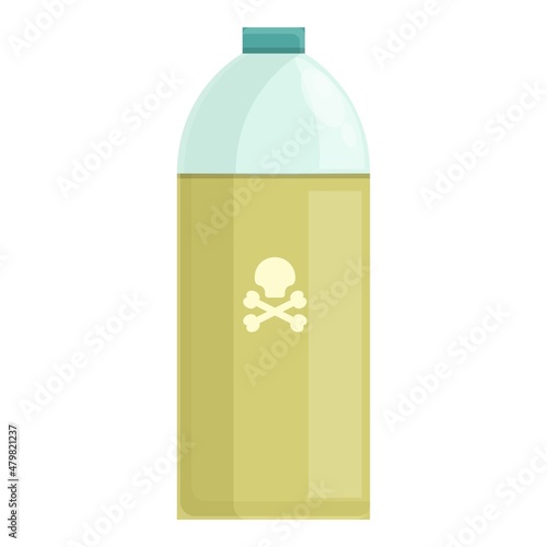 Insecticide bottle icon cartoon vector. Chemical pesticide. Safety control
