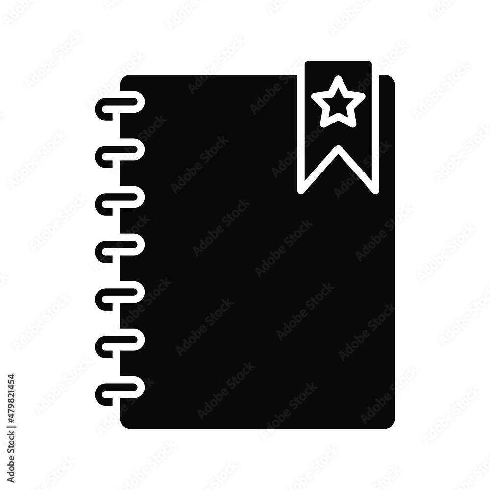 Notebook icon. isolated Flat design. vector illustration Notebook icon. isolated Flat design. vector illustration