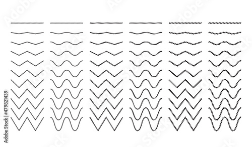 Wavy curled horizontal lines with repeated strokes as yarn or rope wave as border of frame in marine illustration