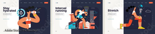 Runners - a set of website templates of running and exercising outside people