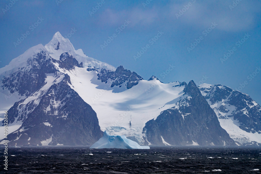 Elephant Island Mountain and Iceberg