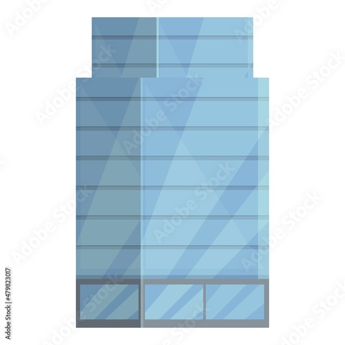 Office building icon cartoon vector. Residential apartment. Condo city