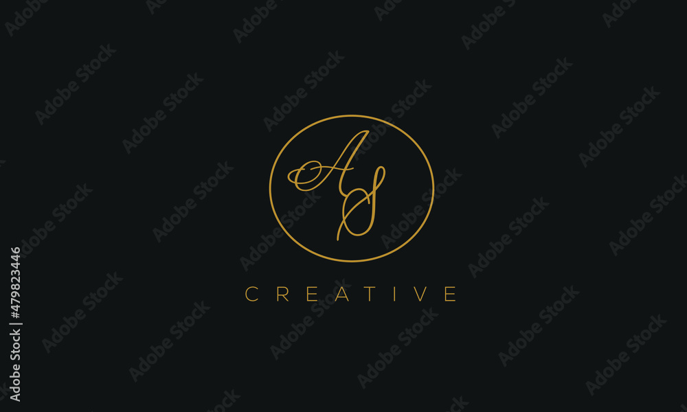 AS is a stylish logo with a creative design and golden color with blackish background. AS is a stylish logo with a creative design and golden color with blackish background.