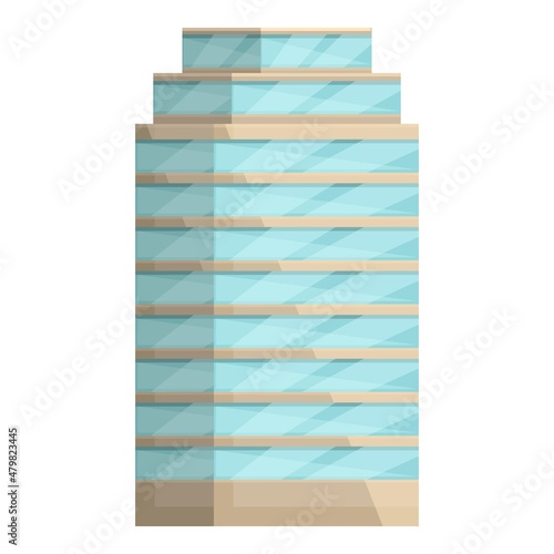 Small multistory icon cartoon vector. House block. Building apartment