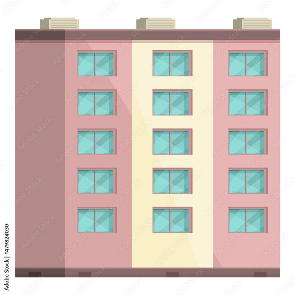 Miniature multistory icon cartoon vector. High building. Residential apartment Miniature multistory icon cartoon vector. High building. Residential apartment