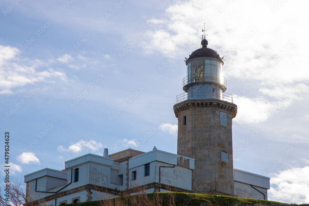 Matxitxako lighthouse in sunny day