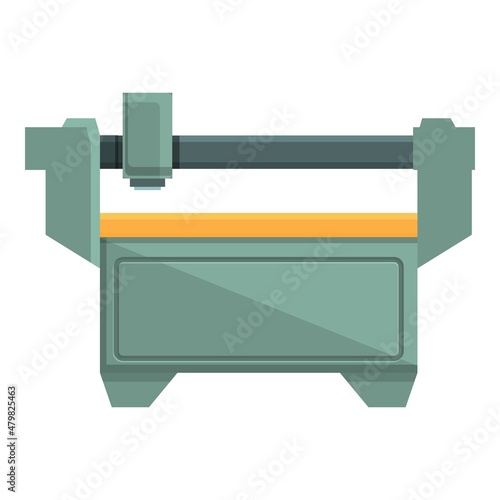 Steel plant cnc icon cartoon vector. Machine equipment. Industry factory