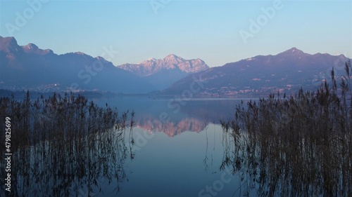 lake, ducks and mountains