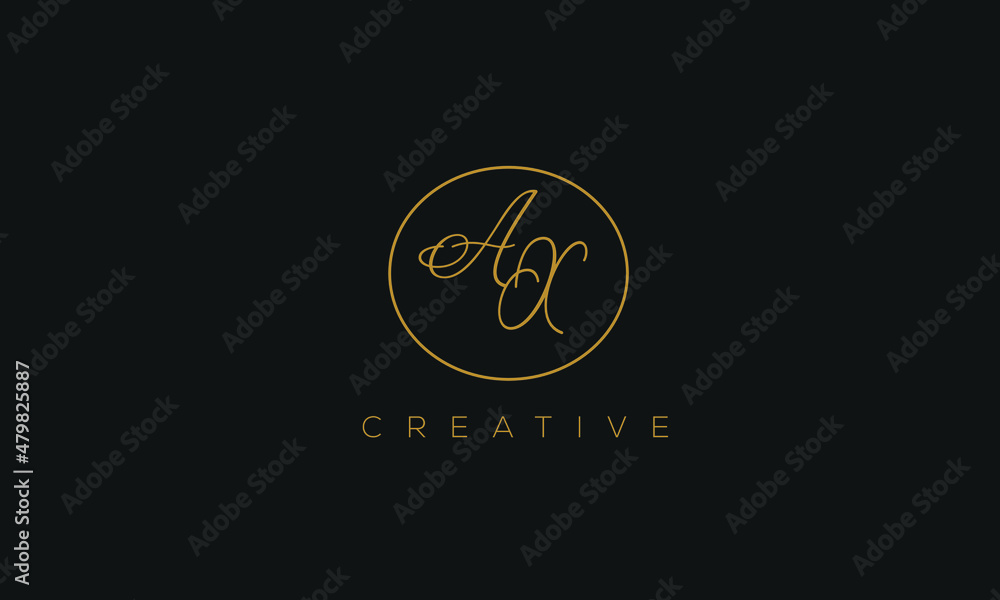 AX is a stylish logo with a creative design and golden color with blackish background. AX is a stylish logo with a creative design and golden color with blackish background.
