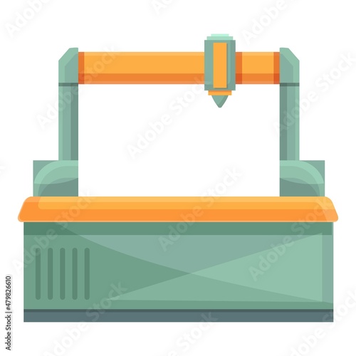 Controller cnc machine icon cartoon vector. Factory equipment. industry lathe
