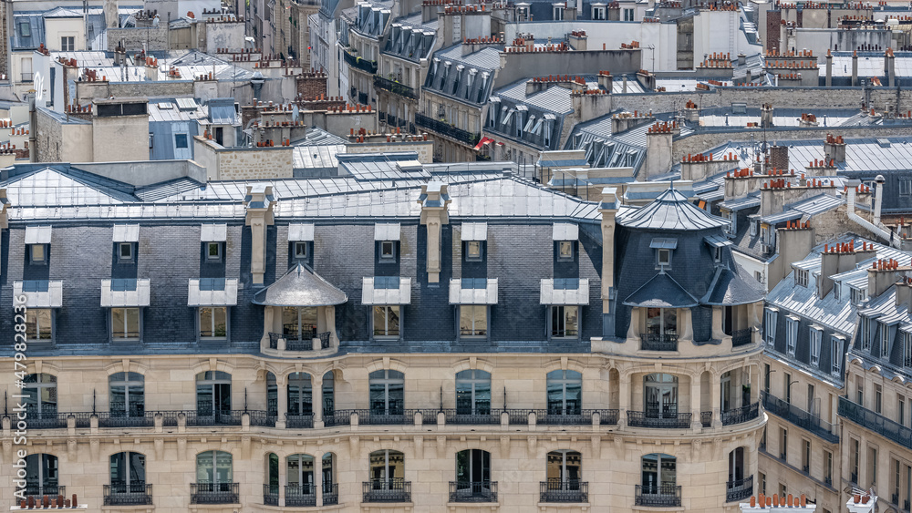 Paris, beautiful Haussmann facades and roofs in a luxury area of the capital, view from the triumph arch
Paris, beautiful Haussmann facades and roofs in a luxury area of the capital, view from the triumph arch
